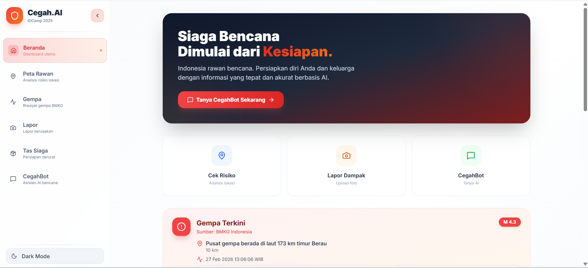 CegahAI - Platform Siaga Bencana